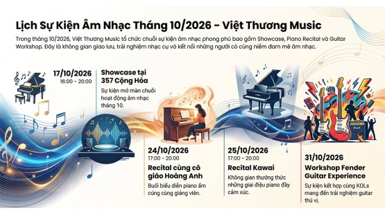 Lịch Sự Kiện Việt Thương Music Tháng 10/2026