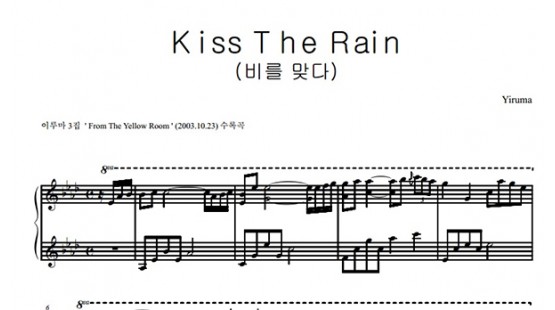 Học đánh đàn piano bài Kiss the Rain