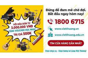 Mua Nhạc Cụ Tặng Voucher Học Nhạc Trị Giá 500.000 VNĐ Tại Việt Thương Music