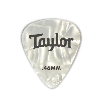 Taylor Celluloid 351 Guitar Picks, White Pearl, 12-Pack