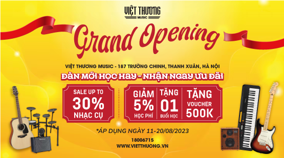 Việt Thương Music khai trương chi nhánh mới tại 187 Trường Chinh, Thanh Xuân, Hà Nội