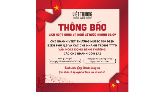 THÔNG BÁO LỊCH HOẠT ĐỘNG TRONG DỊP LỄ QUỐC KHÁNH NGÀY 2/9