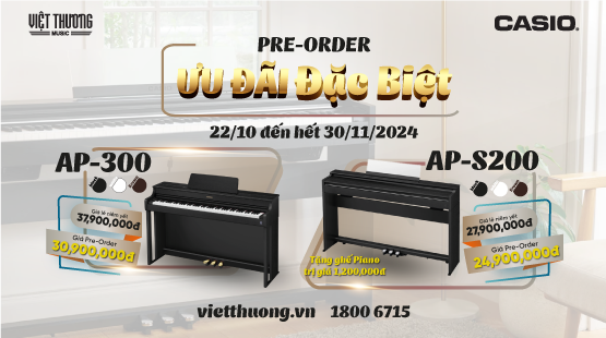 Pre-order đàn piano điện Casio AP-300 và Casio AP-S200 mới nhất