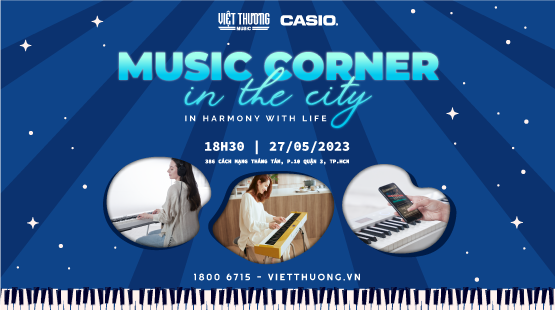 Music corner in the city