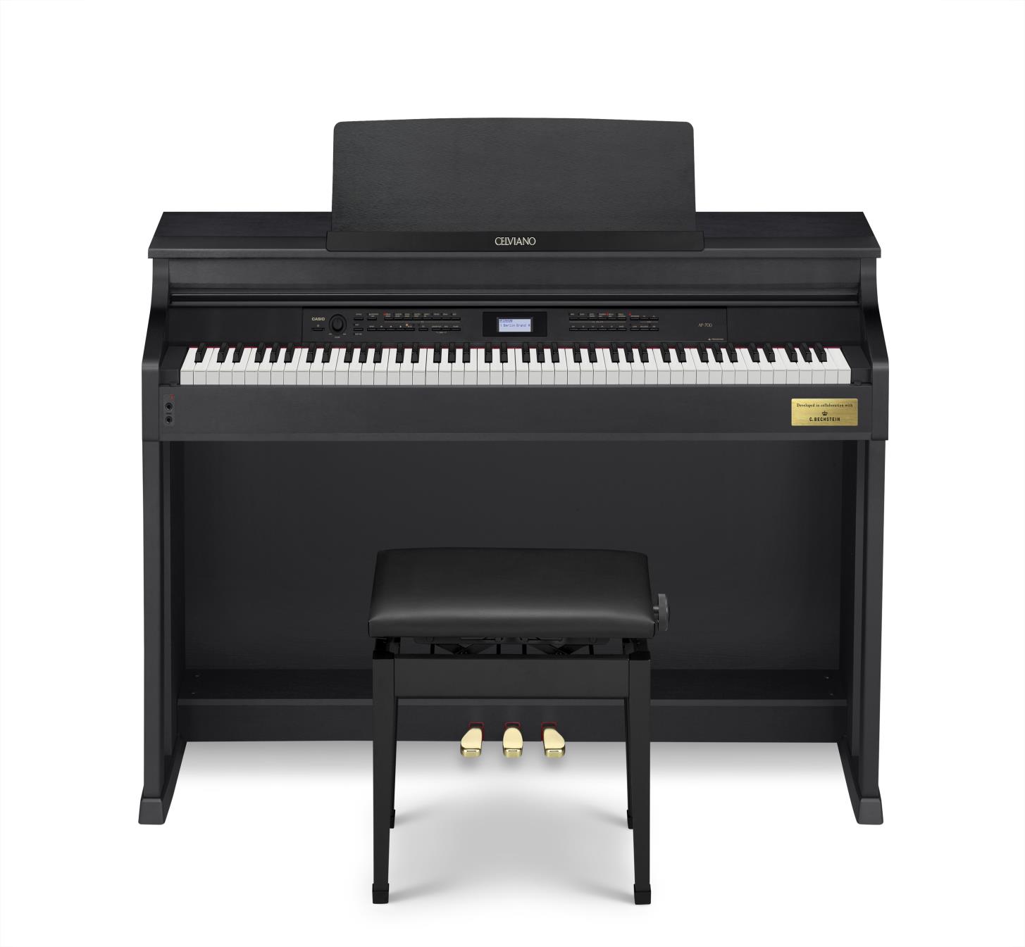 Đàn Piano Casio AP-700 với hệ thống phím cho cảm giác tự nhiên gần như của một cây grand piano có độ nhạy phím giúp truyền tải tư tưởng của người chơi vào tiếng đàn.