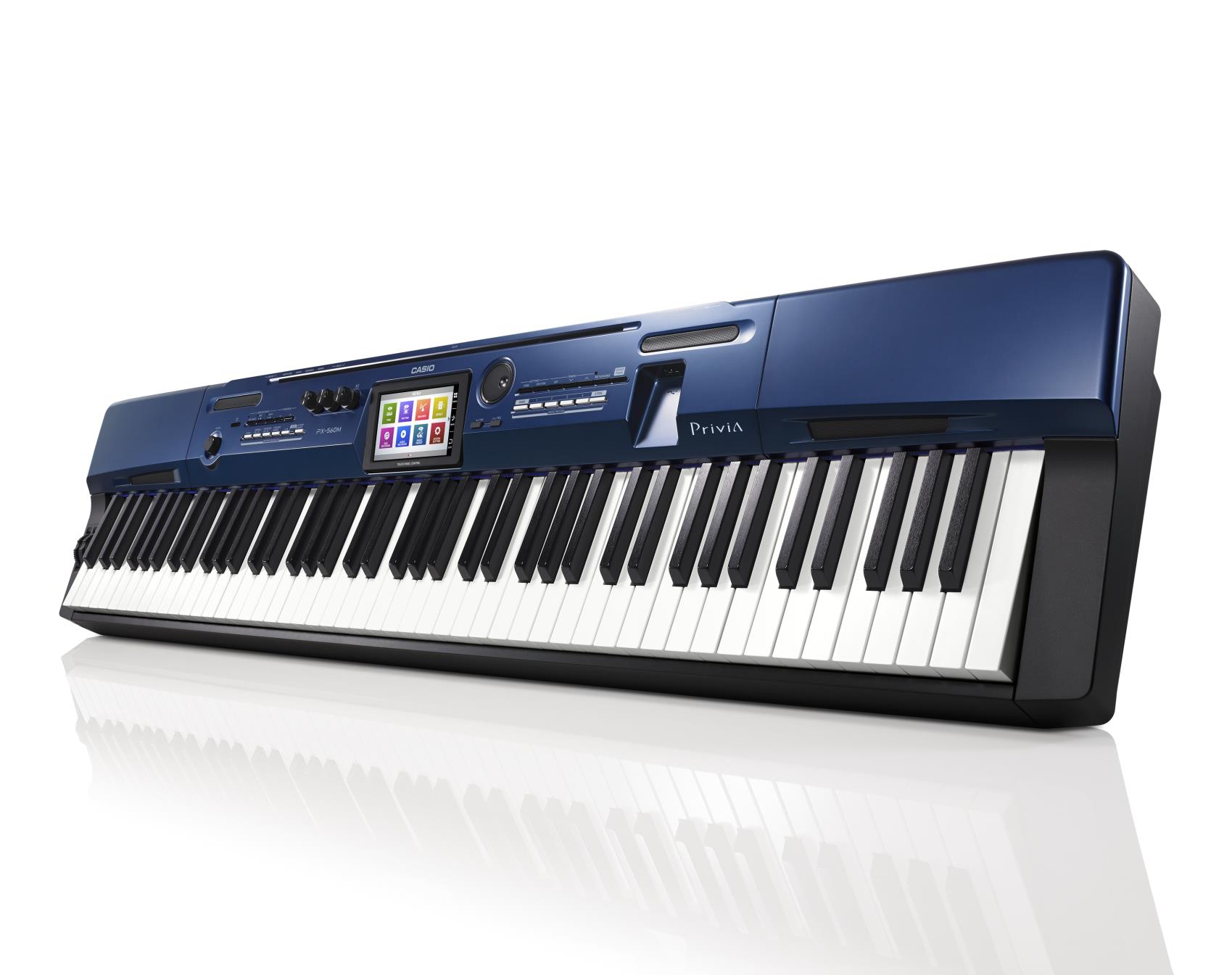 Đàn Piano Casio PX-560M mô phỏng một cách tự nhiên sức biểu cảm phong phú và sự cộng hưởng chưa từng có của một cây acoustic piano.