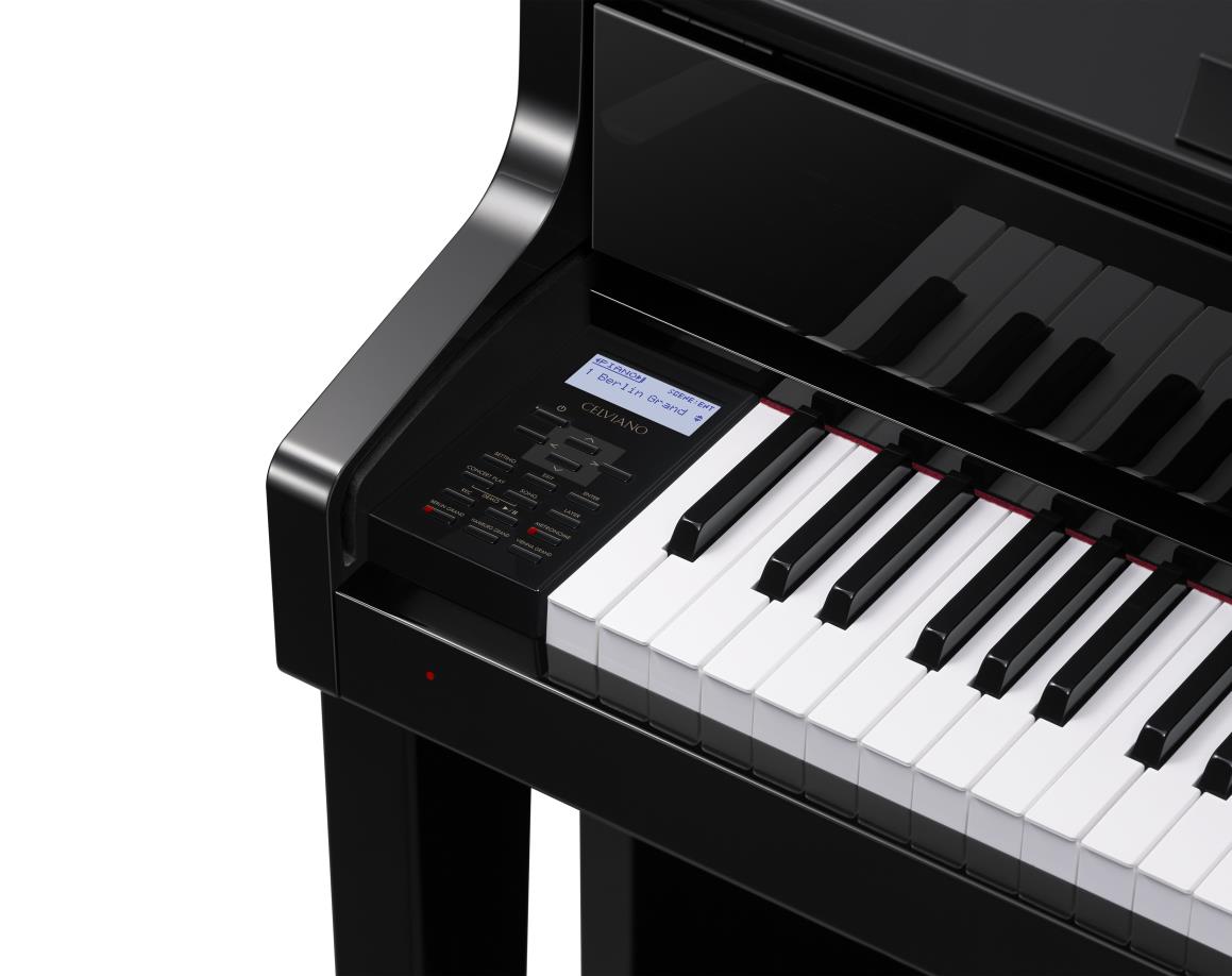 Đàn Piano Casio GP-500BP là dòng Cleviano Grand Hybrid là sự kết hợp hoàn hảo của Piano hiện đại và truyền thống với bộ máy hoàn toàn điểu kiển bằng cơ học