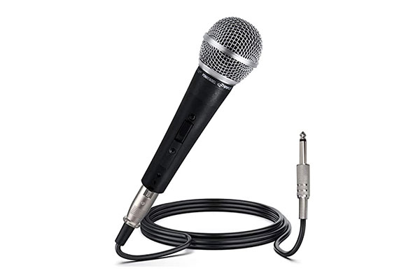 keepdrum ms106bk Support de microphone micro avec perche et socle en métal Microphone universel à pince 